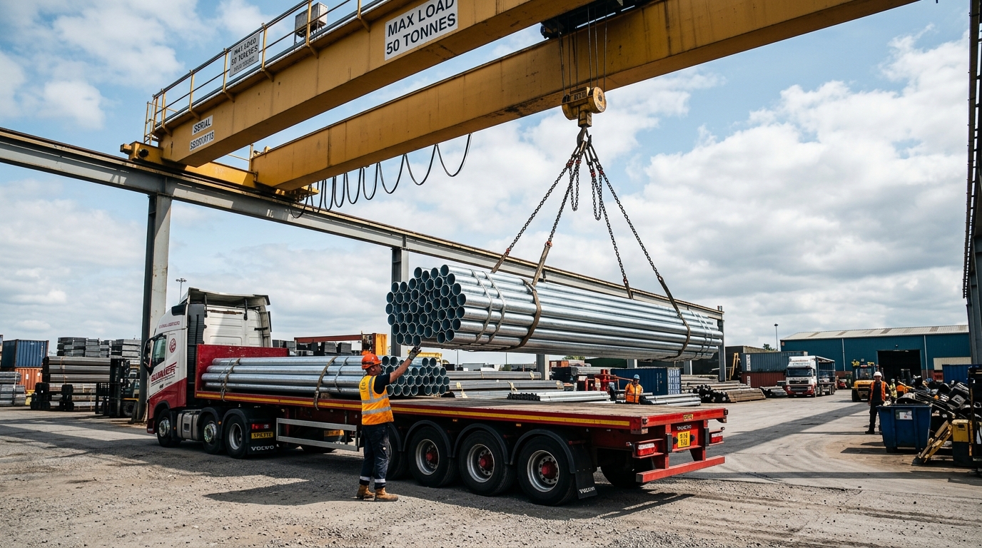 W-Beam Crash Barriers & Highway Guardrails wholesale logistics and trailer dispatch - crashbarriers.in